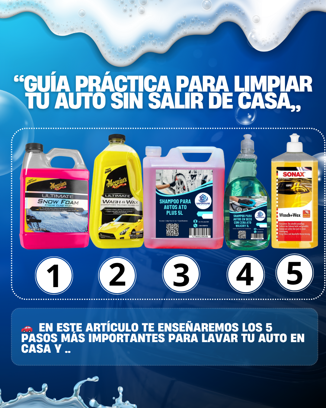 ¡Deja tu auto como nuevo sin salir de casa! Te revelamos los secretos de un lavado profesional en 5 simples pasos