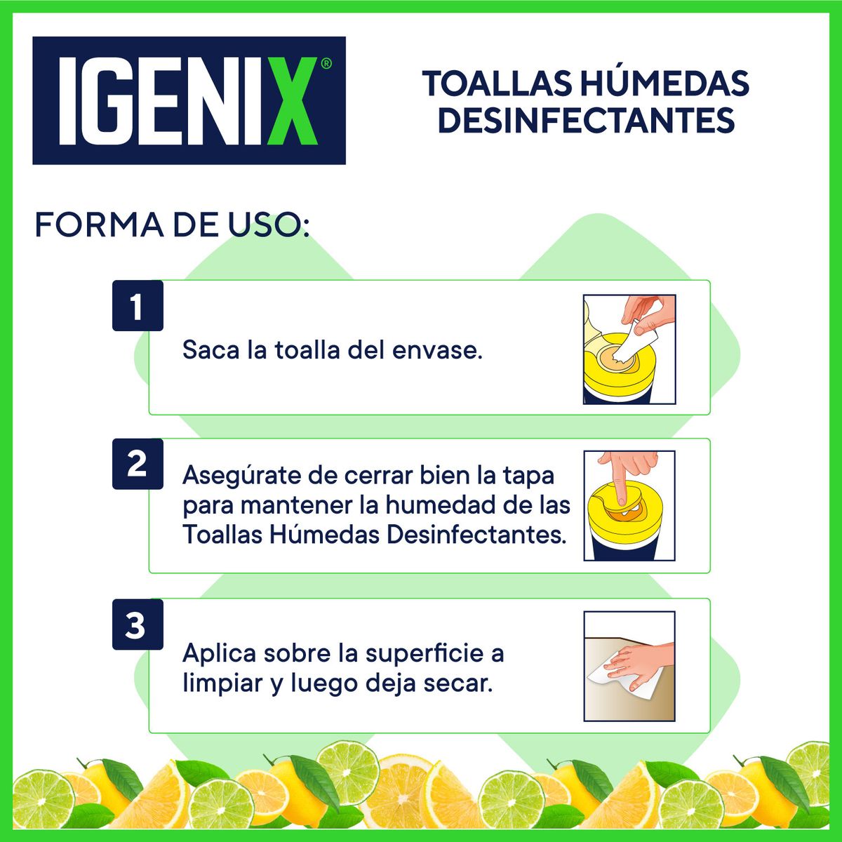 Toallitas Húmedas Desinfectantes Multiuso 40U Igenix