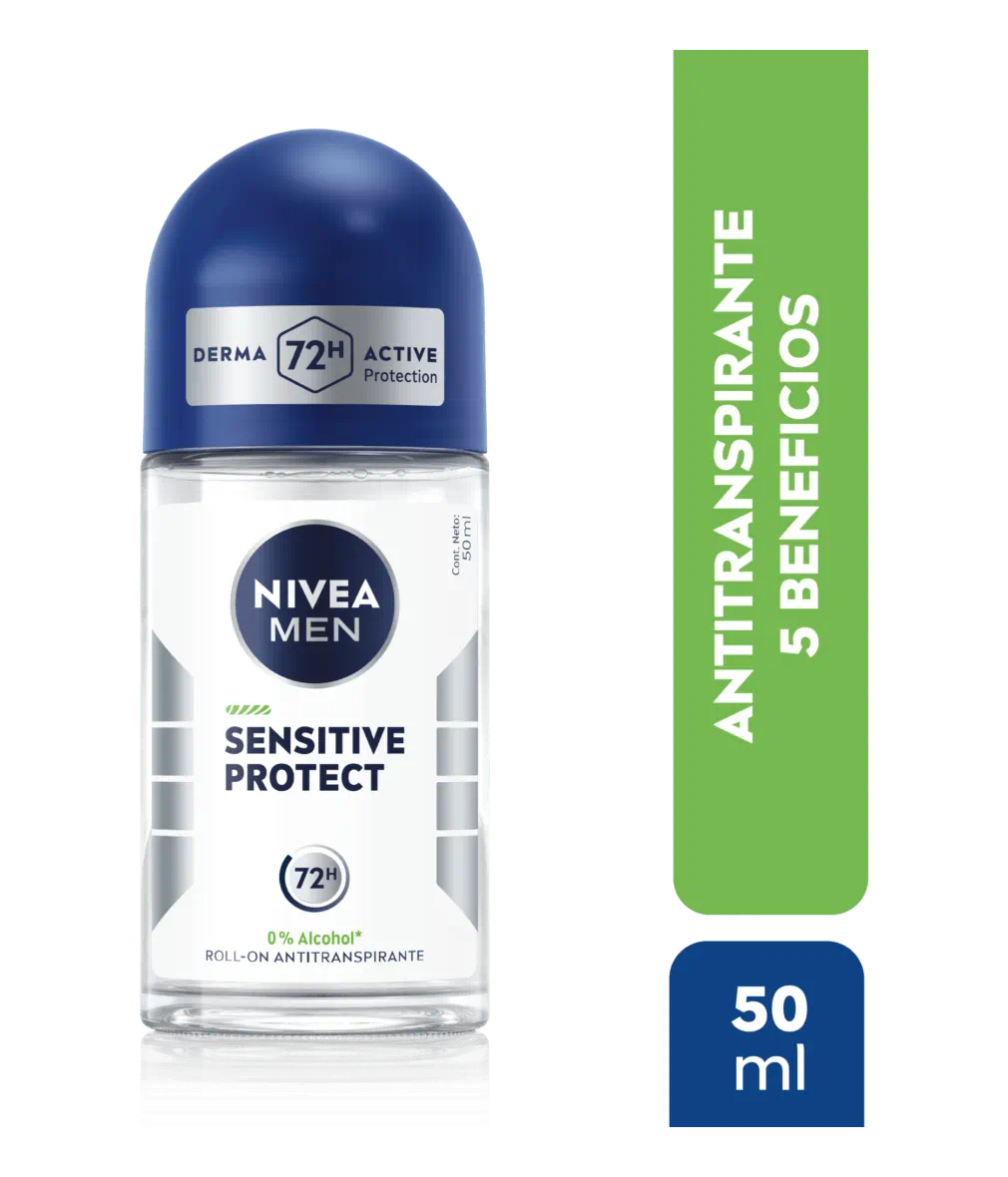 Desodorante Roll On Men Sensitive Protect 72h 50 ml Nivea