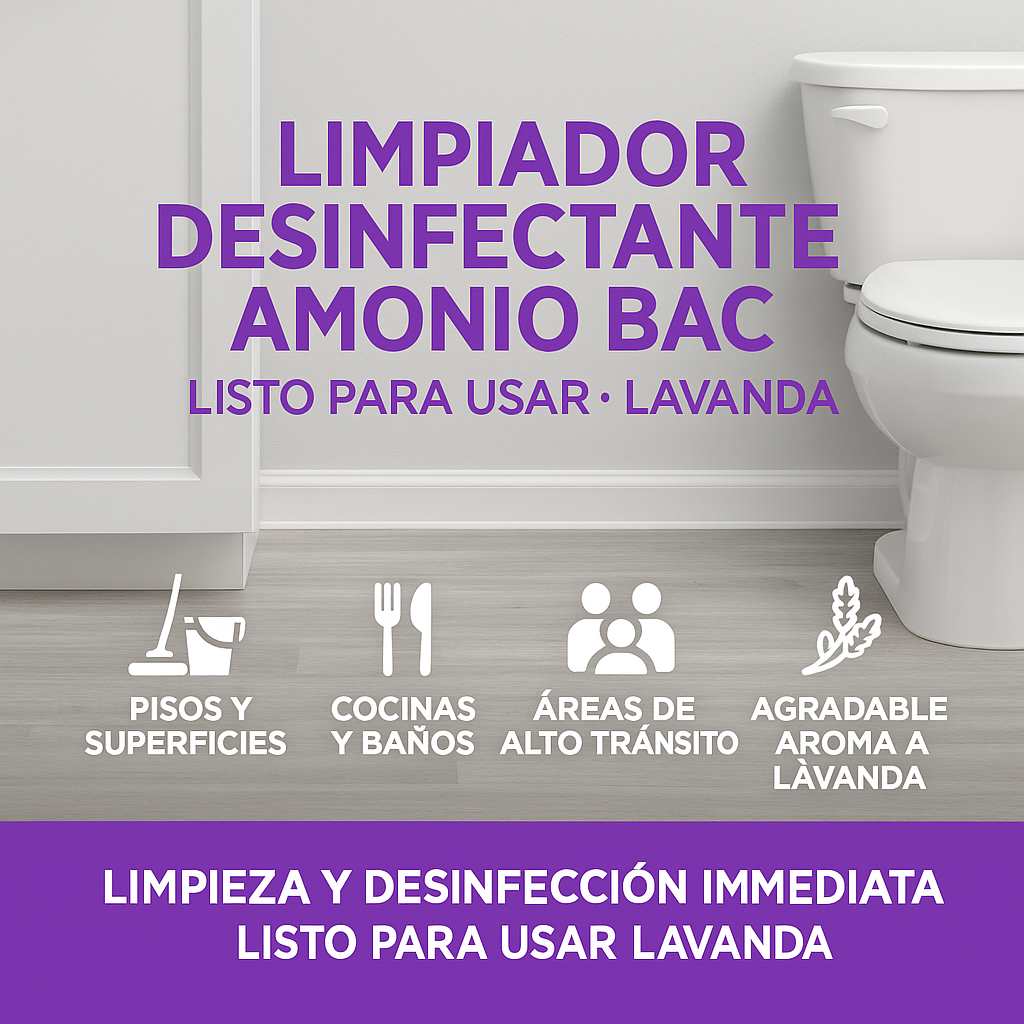 Limpiador Desinfectante Eco Bac Liquido Lavanda 5L Vapohouse.