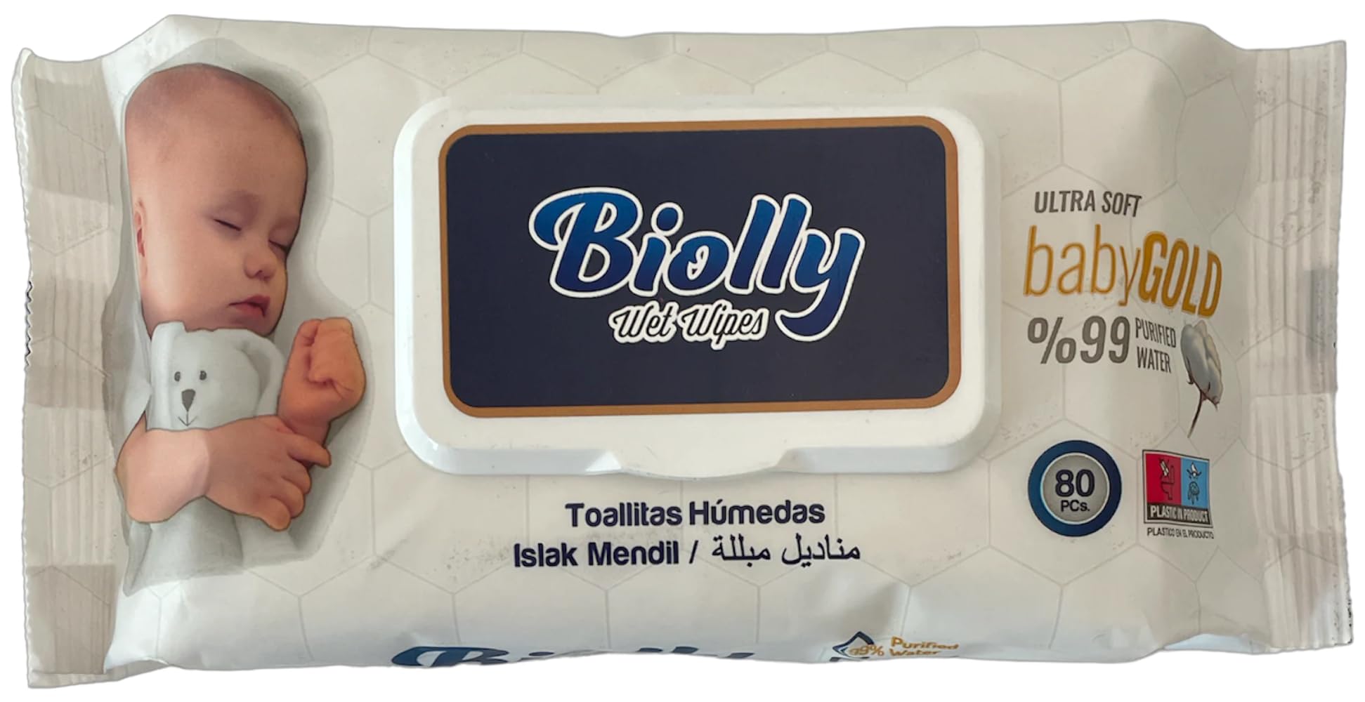 Toallitas Húmedas Baby Wipes 80Un Biolly