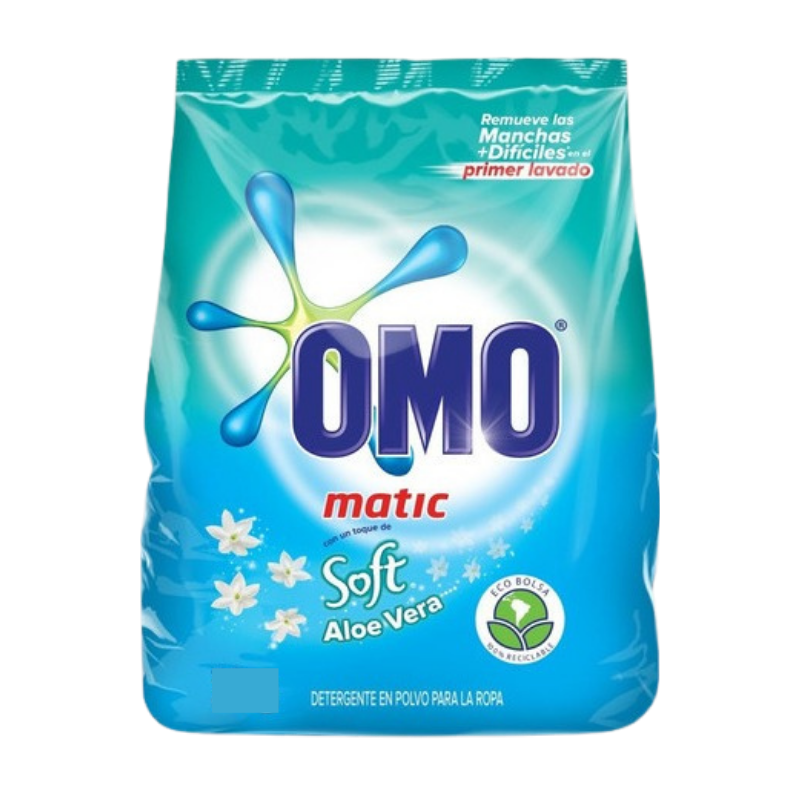 Detergente Polvo Aloe Vera Con Un Toque De Soft 2.7Kg Omo