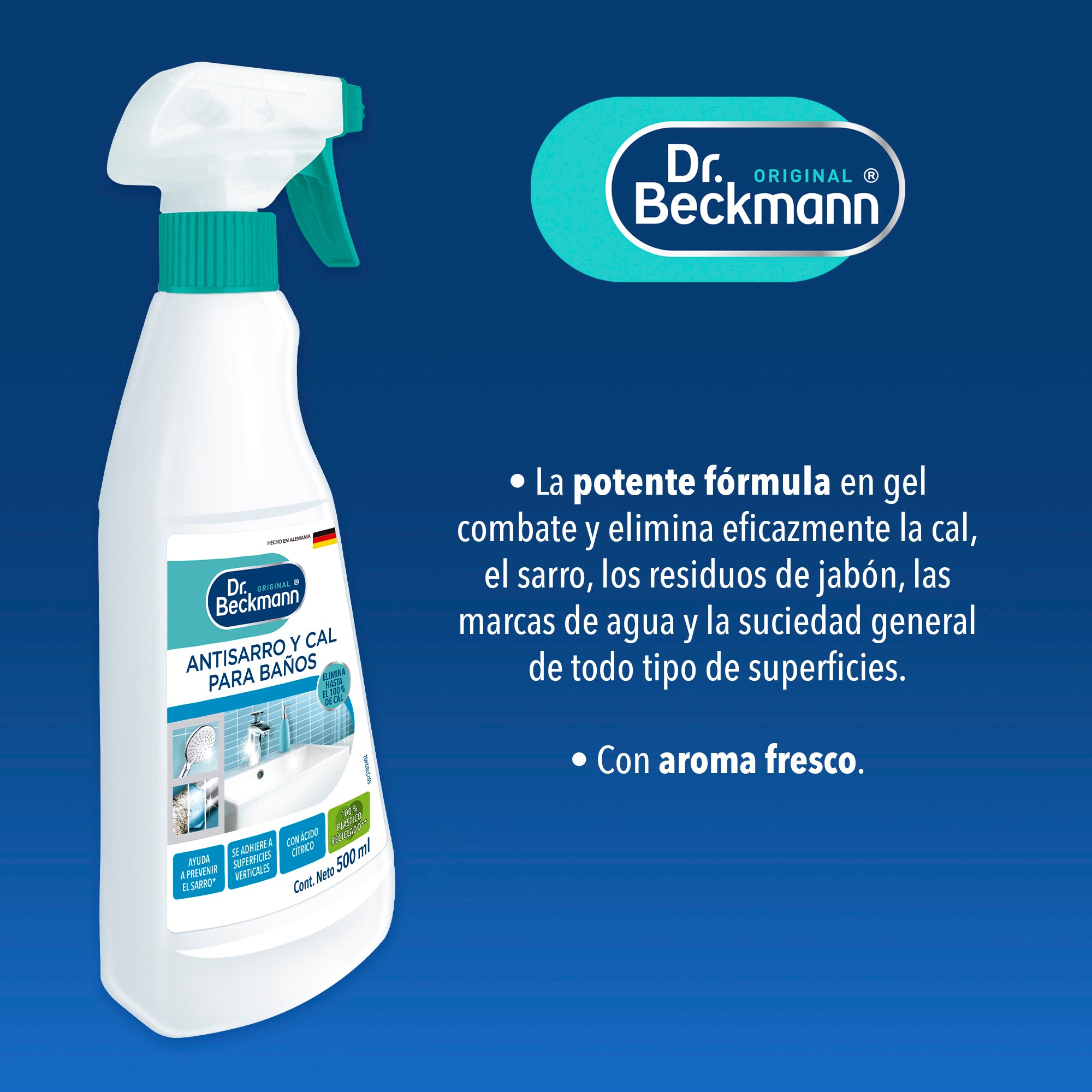 Limpiador Antisarro Y Cal Para Baño Gatillo 500ml Dr.Beckmann