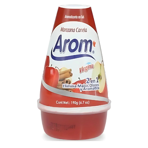 Aromatizante Ambiental En Cono Gel Manzana Canela 2 En 1 Arom