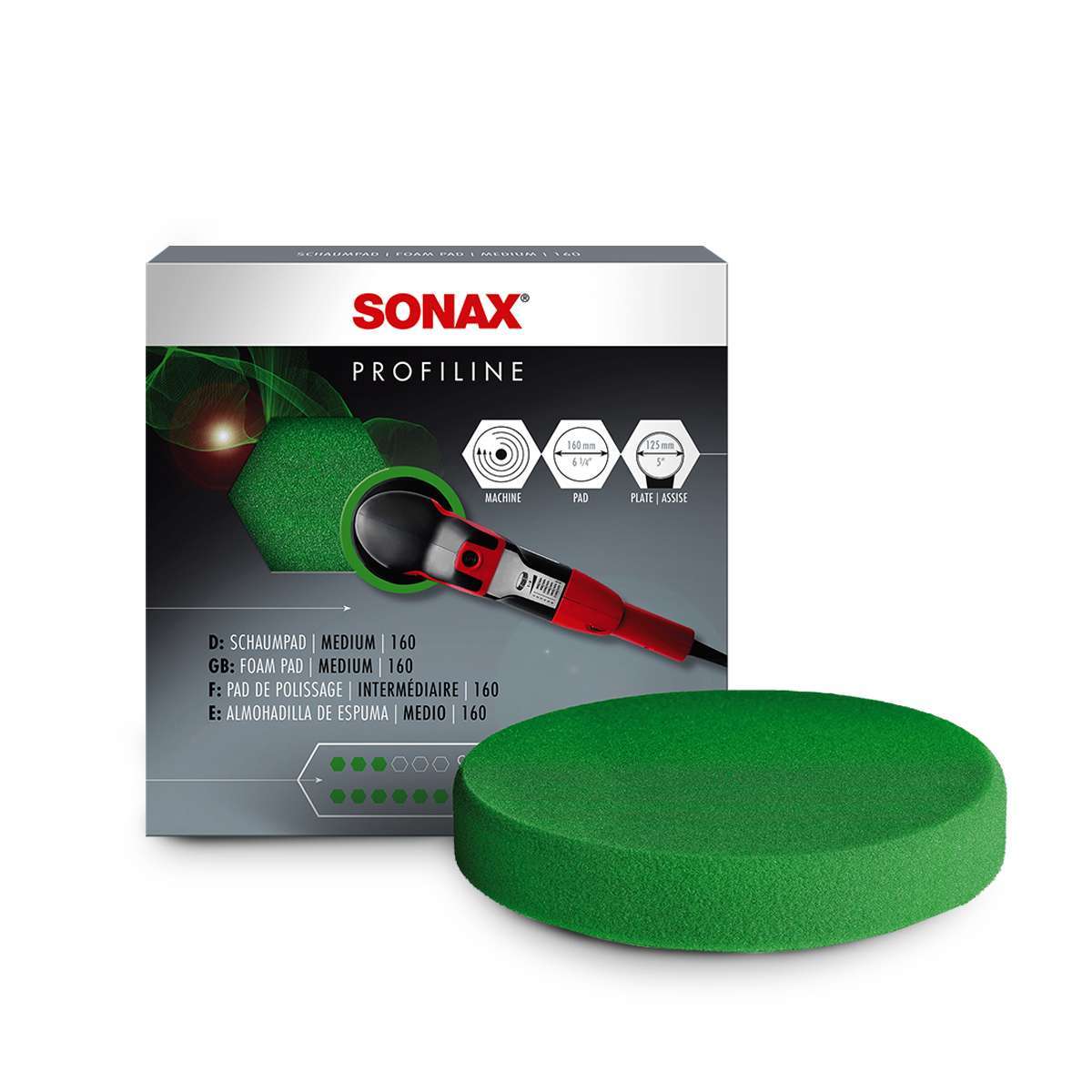 Bonete De Esponja Cutting Medio Alto Brillo Disc 165mm Sonax