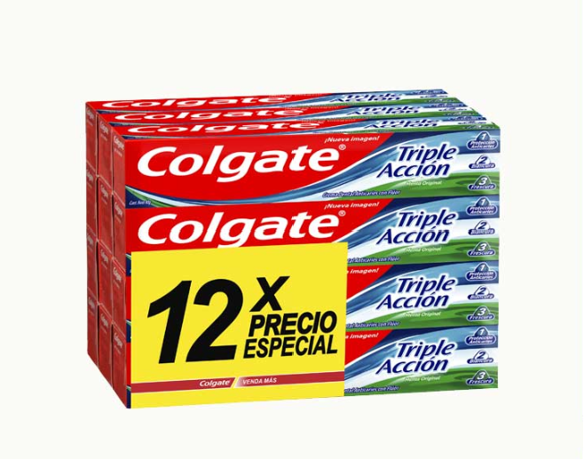 Pack 12 Pasta Dental Triple Accion 75g Colgate