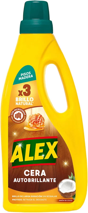 Cera Autobrillo Pisos Madera Jabon De Coco 750cc Alex