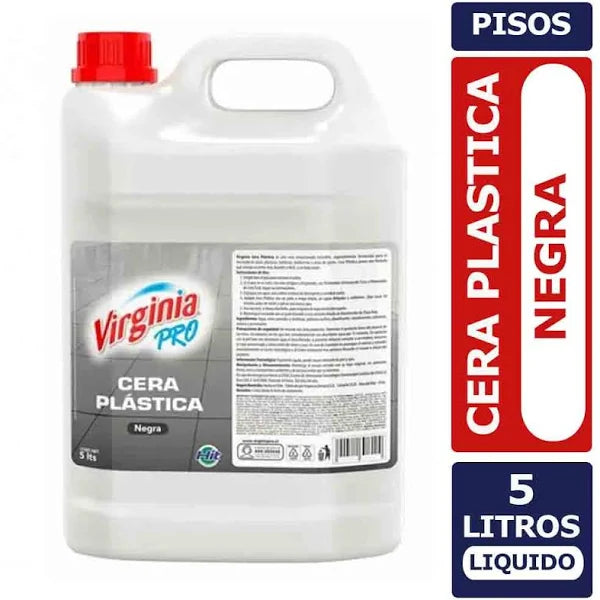 Cera Liquida plastica negra 5L Virginia