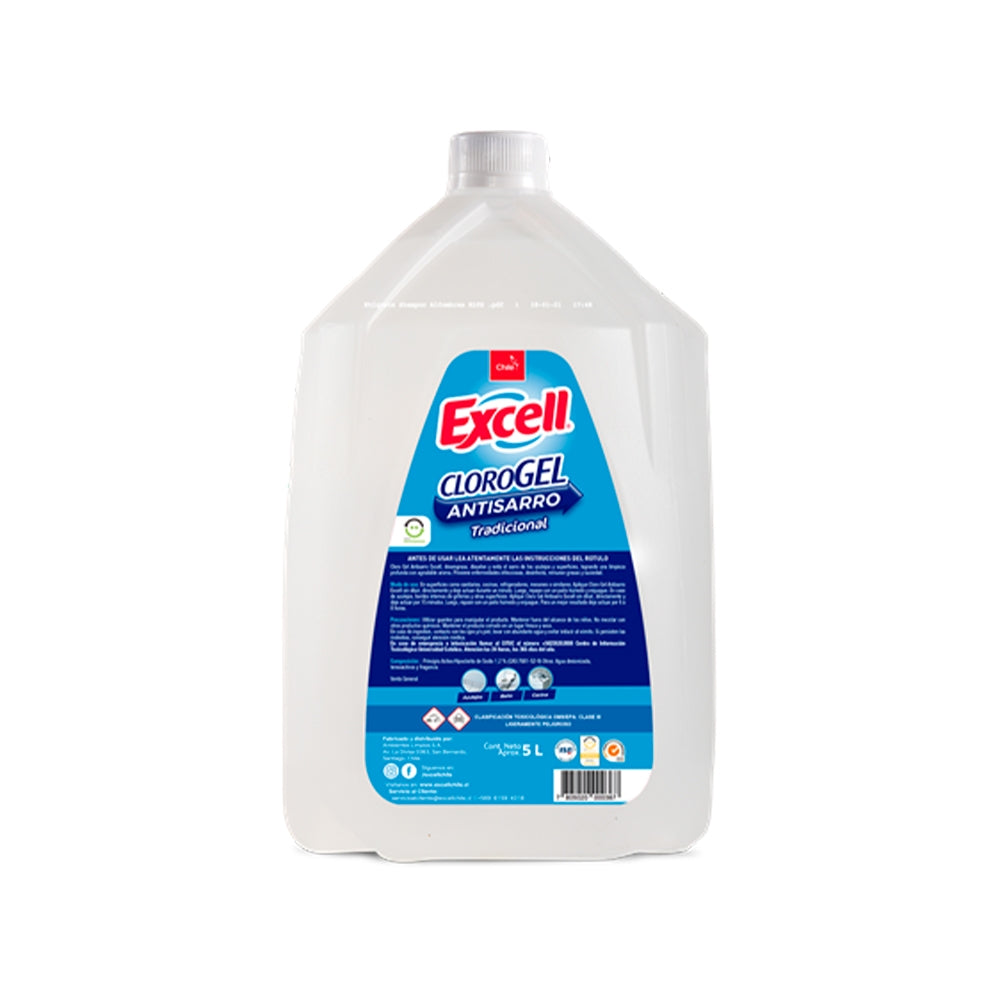 Cloro Gel Antisarro Tradicional 5L Excell