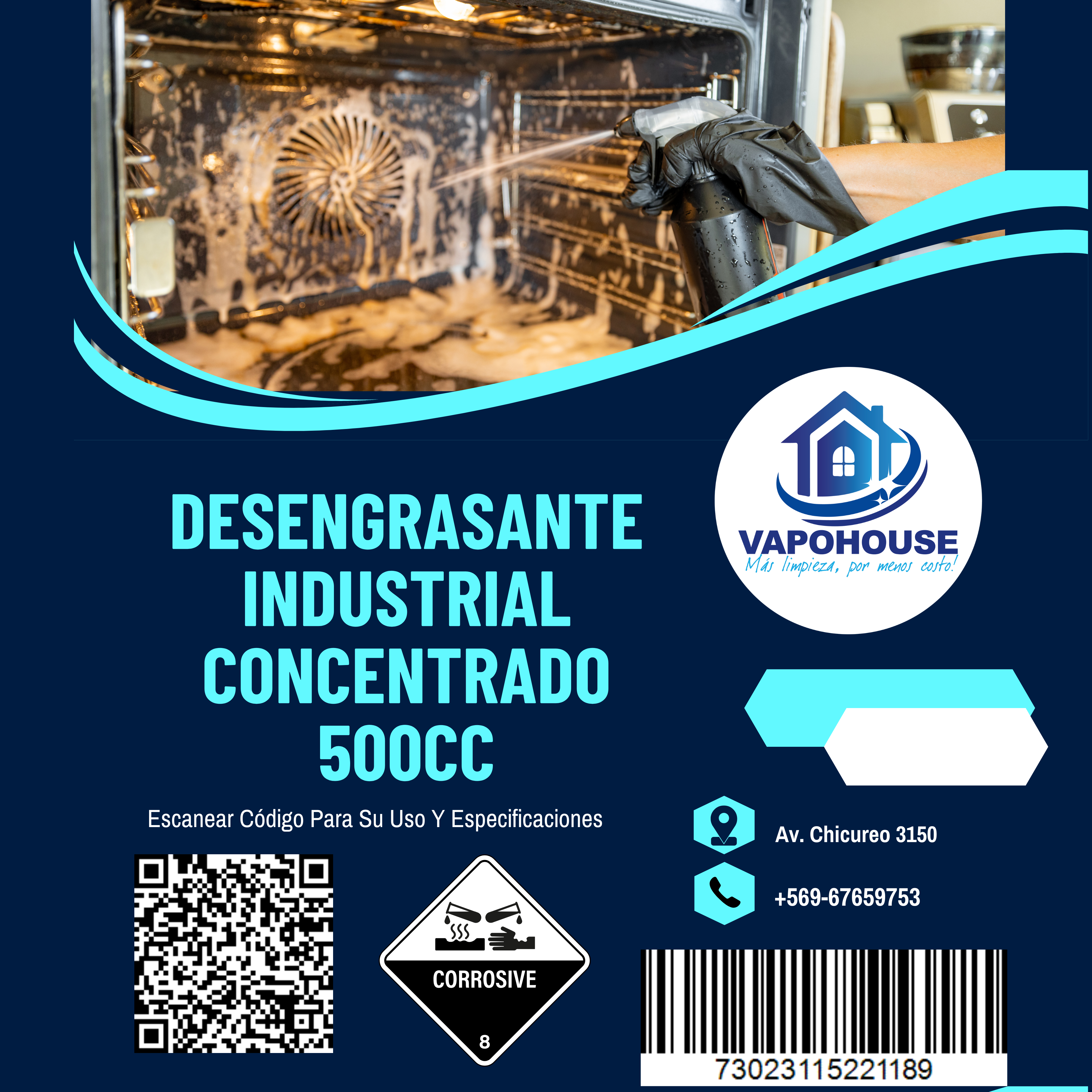 Desengrasante Industrial Concentrado Vapohouse