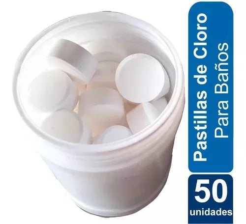 Pastillas De Cloro Para Inodoro Balnca 20g 50u 1k Vapohouse