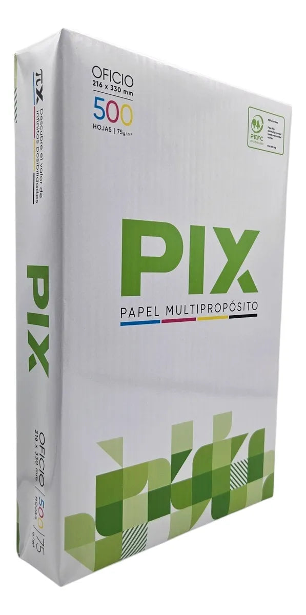 Papel Fotocopia Multiproposito Tamaño Oficio 500 Hojas Pix