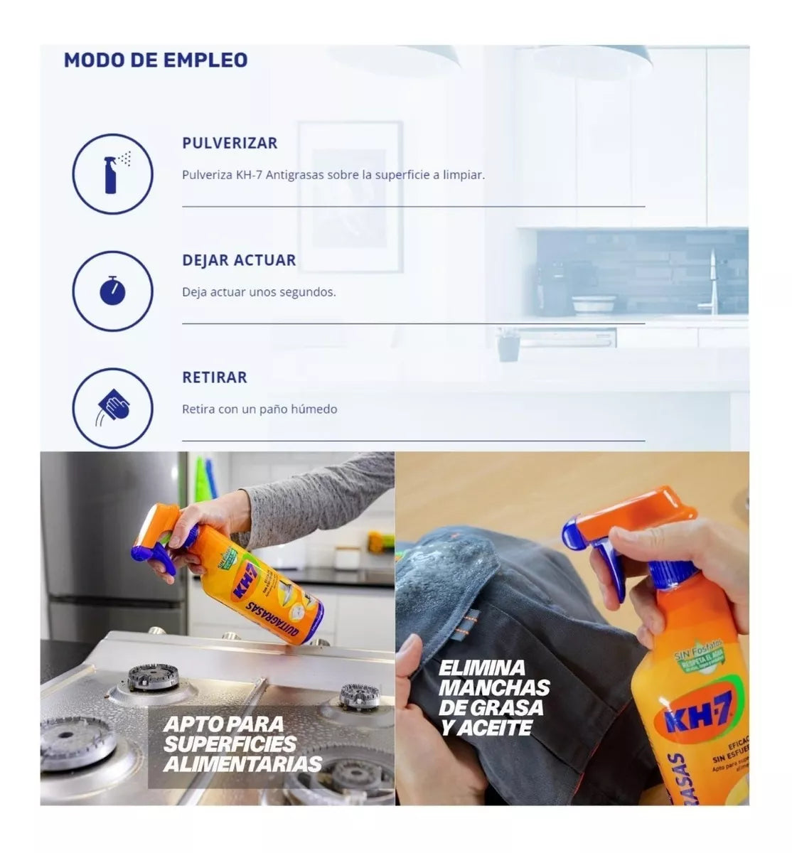 Limpiador Antigrasa Gatillo 750ml KH7