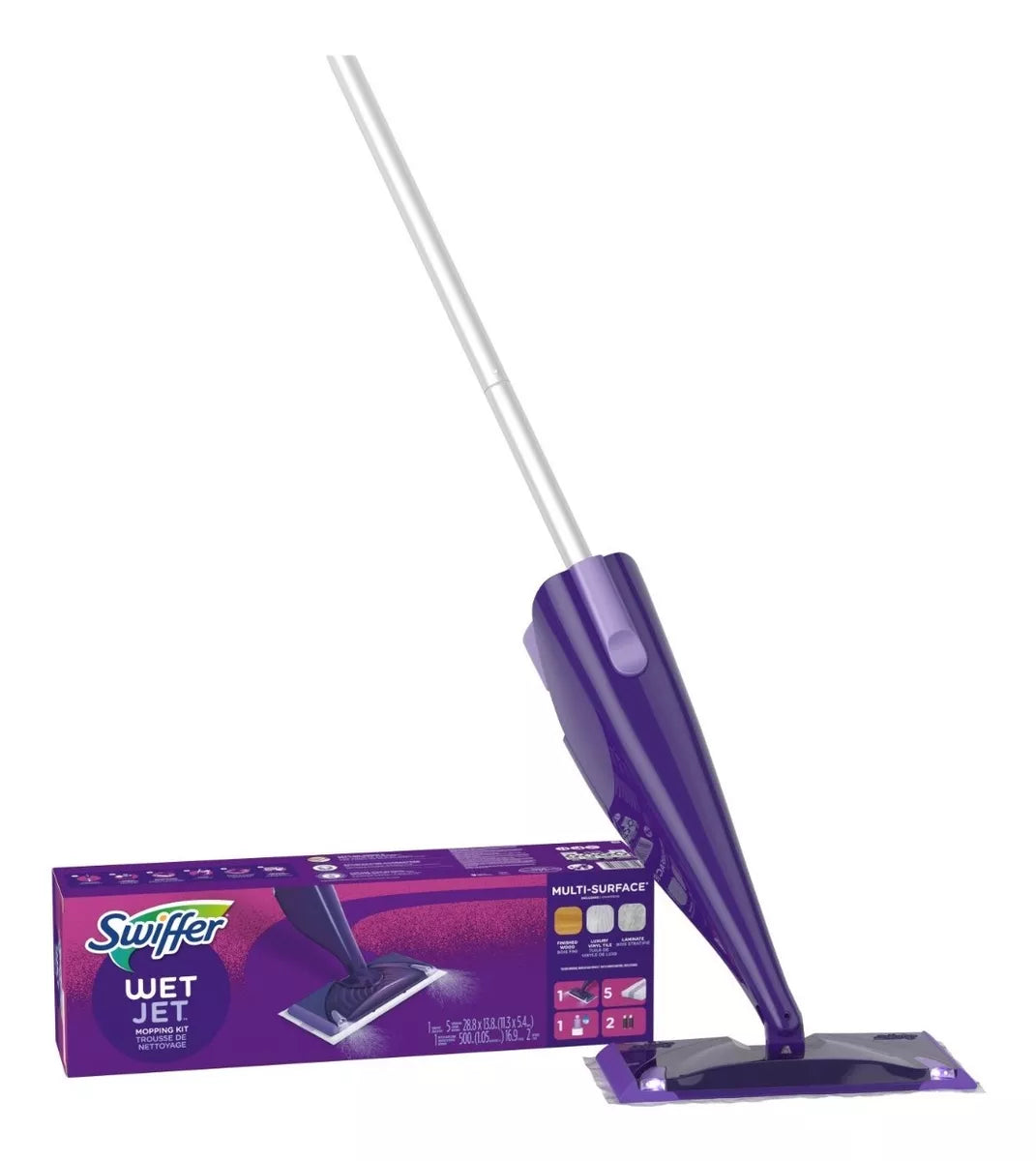 Kit Mopa Plana Wet Jet Mop + 1 Liquido + 5 Paños Swiffer