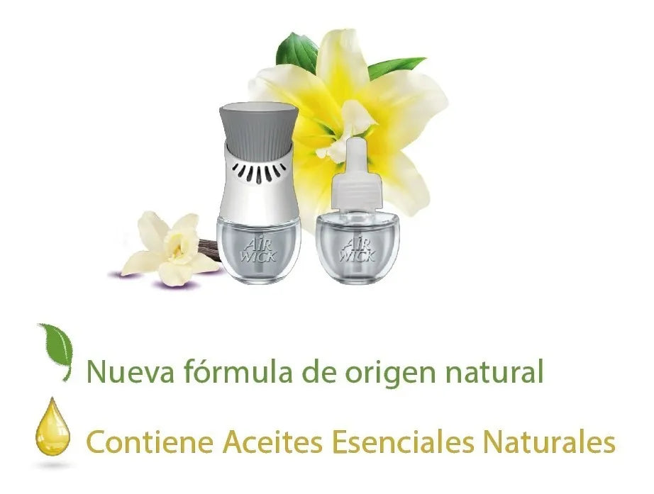 Desodorante Ambiental Eléctrico Aparato + Repuesto Vainilla 200 Dias Air Wick