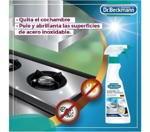 Limpiador Acero Inoxidable 250ml Dr.beckmann