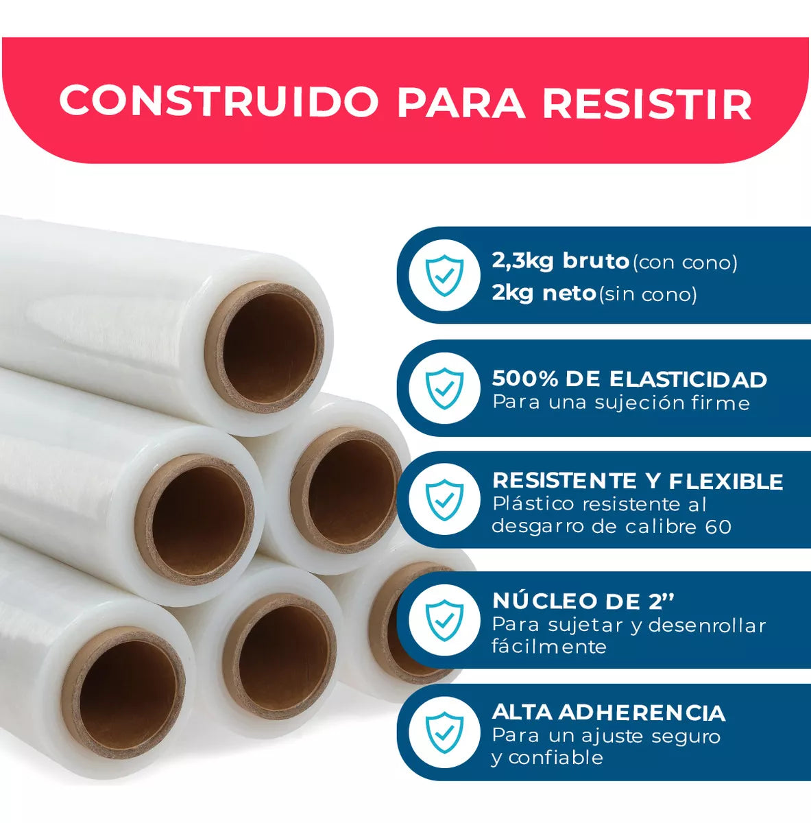 Rollo Film Paletizar 500Mts 20 mic Vanni