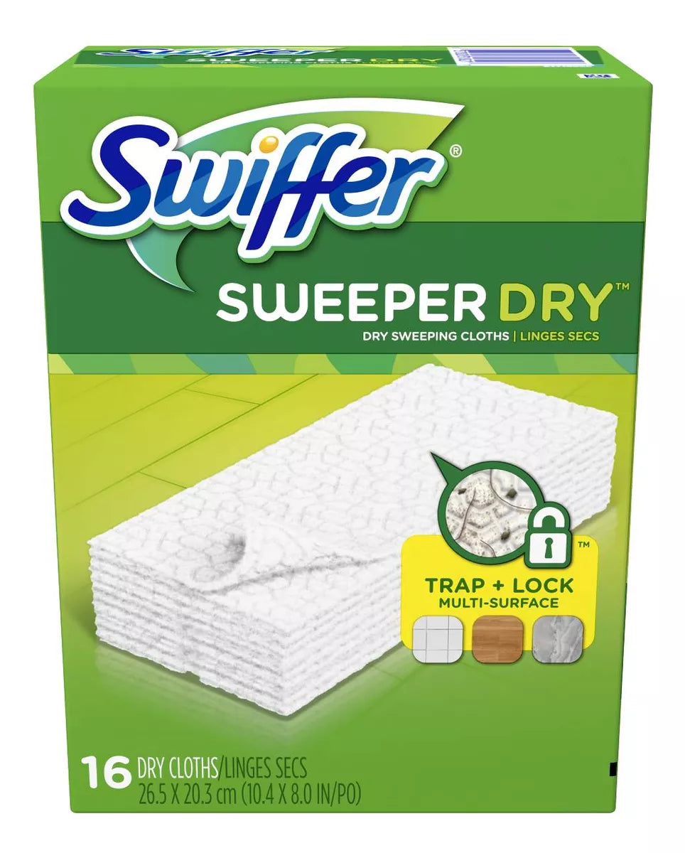 Repuesto Mopa Starter Sweeping Cloths 16u (Paño Seco) Swiffer