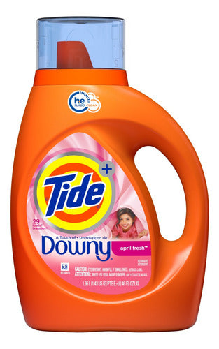 Detergente Liquido Tide Orange Con Downy Concentrado 1.36it