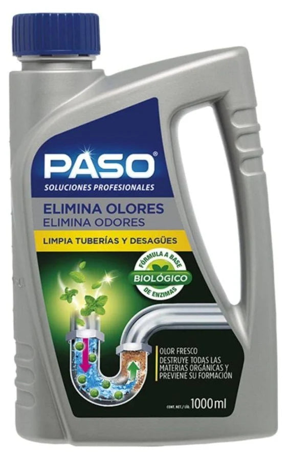 Desatascador Cañerías Elimina Olores Biológico 1 L Paso