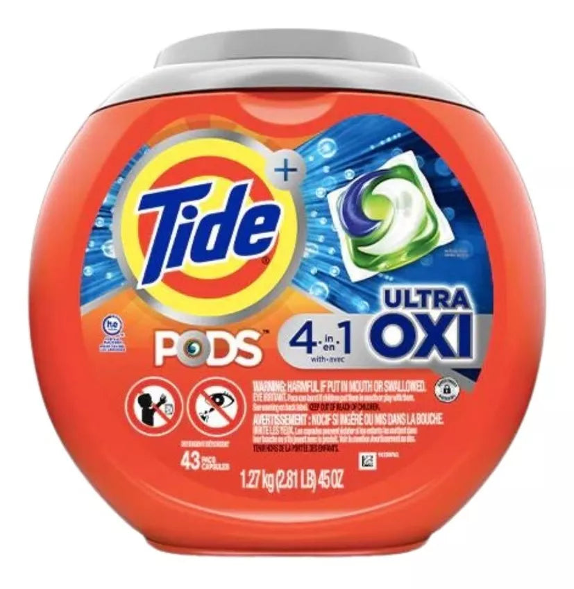 Detergente Capsulas Tide Pods 43U 4 En 1 Ultra Oxi
