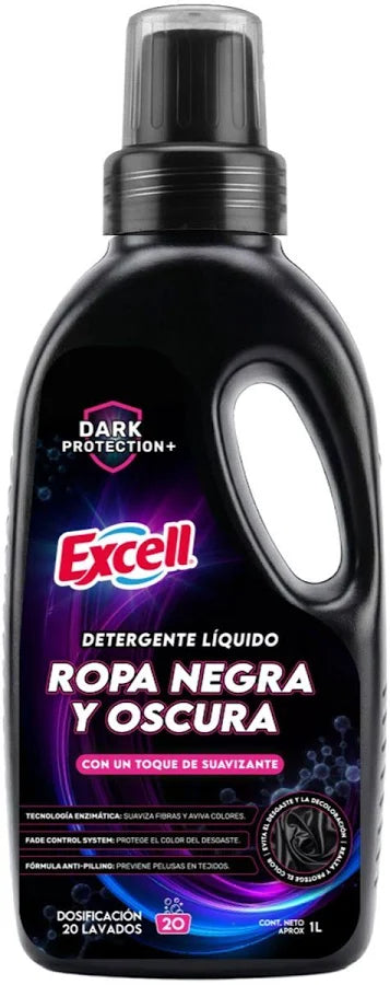 Detergente Líquido Ropa Negra 1L · Excell