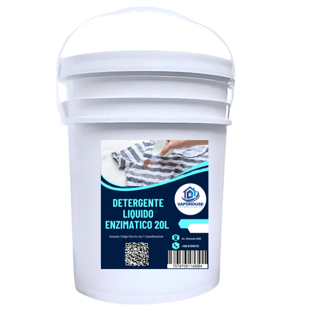 Detergente Liquido Enzimatico 20L Vapohouse
