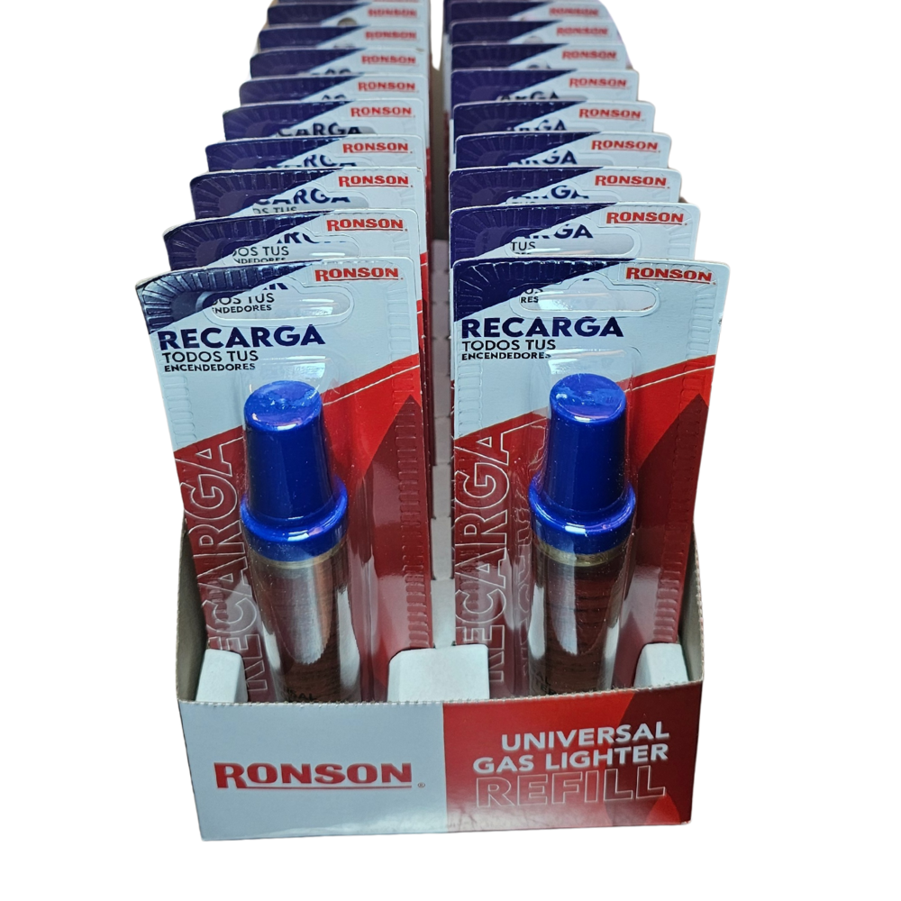 Pack 20u Recarga Encendedor Gas Butano Mini 18ml 1un Ronson