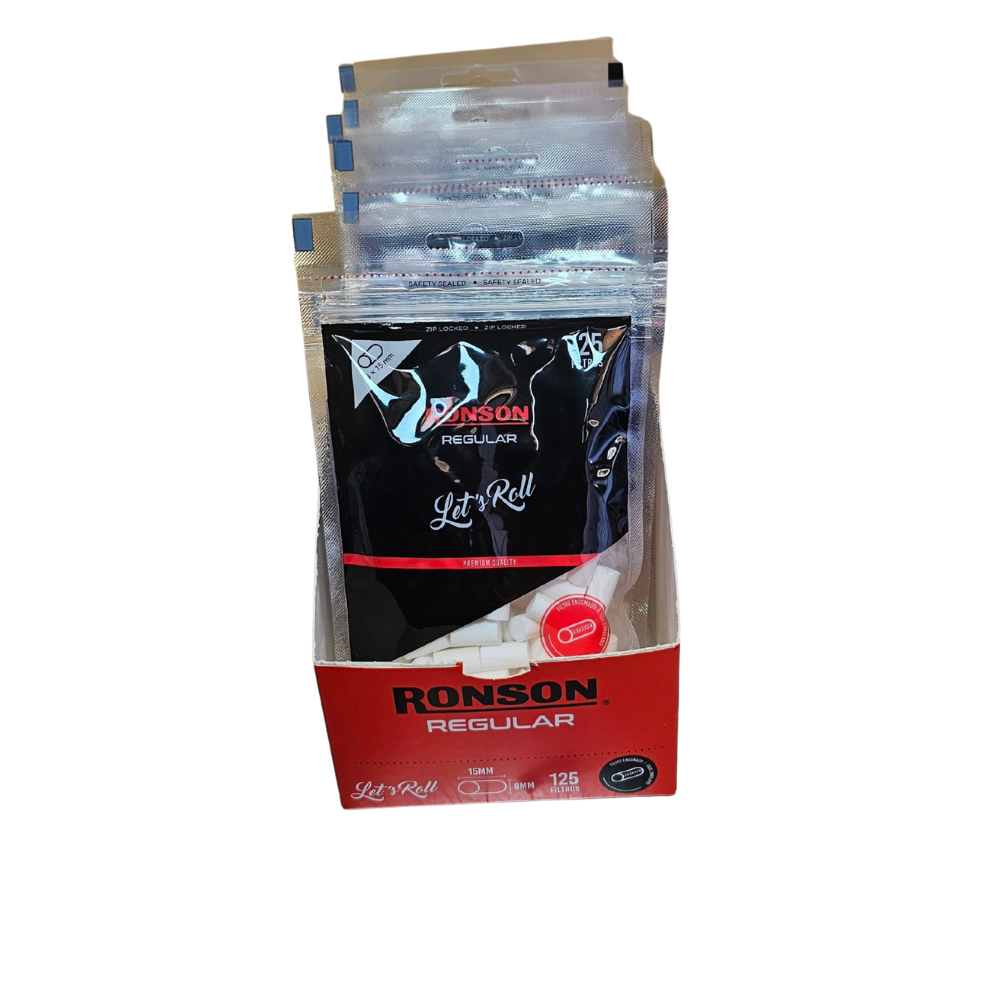 Pack 10u Filtro cigarro Regular 8 x 15mm 125u Ronson