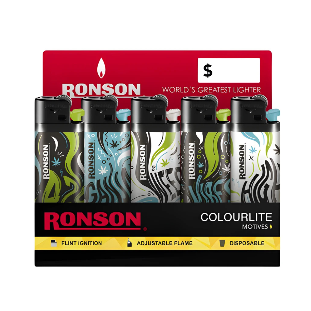 Pack 20u Encendedor Colourlite Hippie 1un Ronson