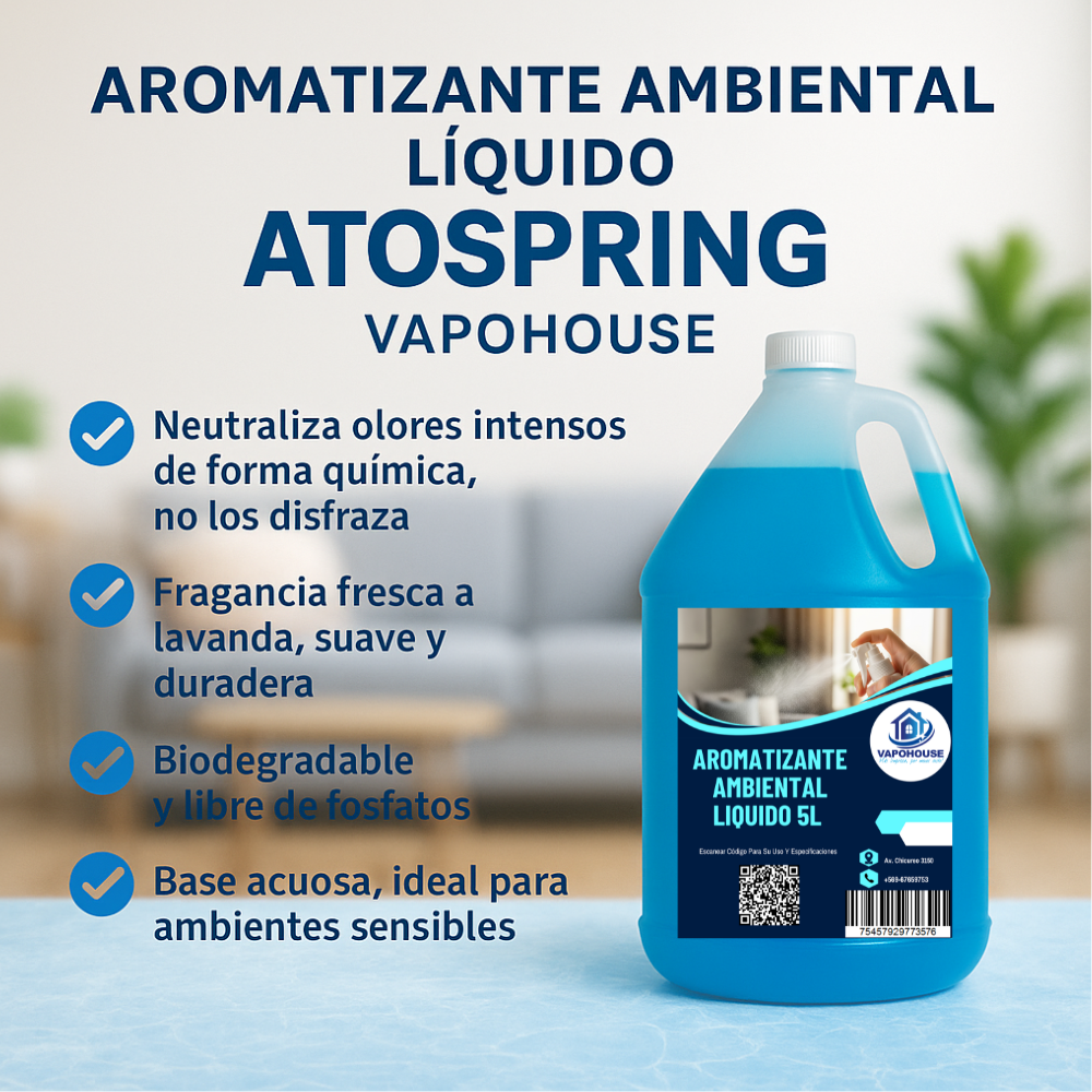 Aromatizante Ambiental Liquido Atospring 5L Vapohouse