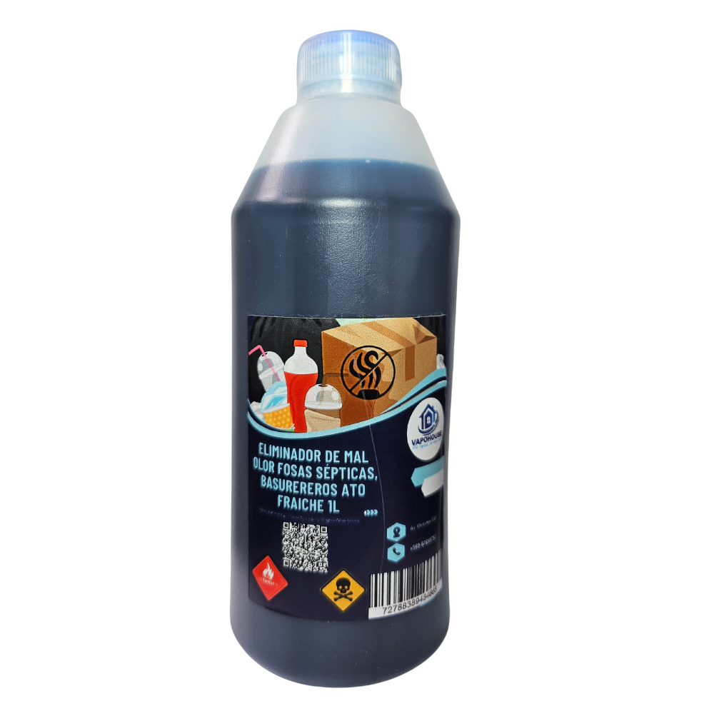 Eliminador De Mal Olor Fosas Sépticas, Basurereros Ato Fraiche 1L Vapohouse