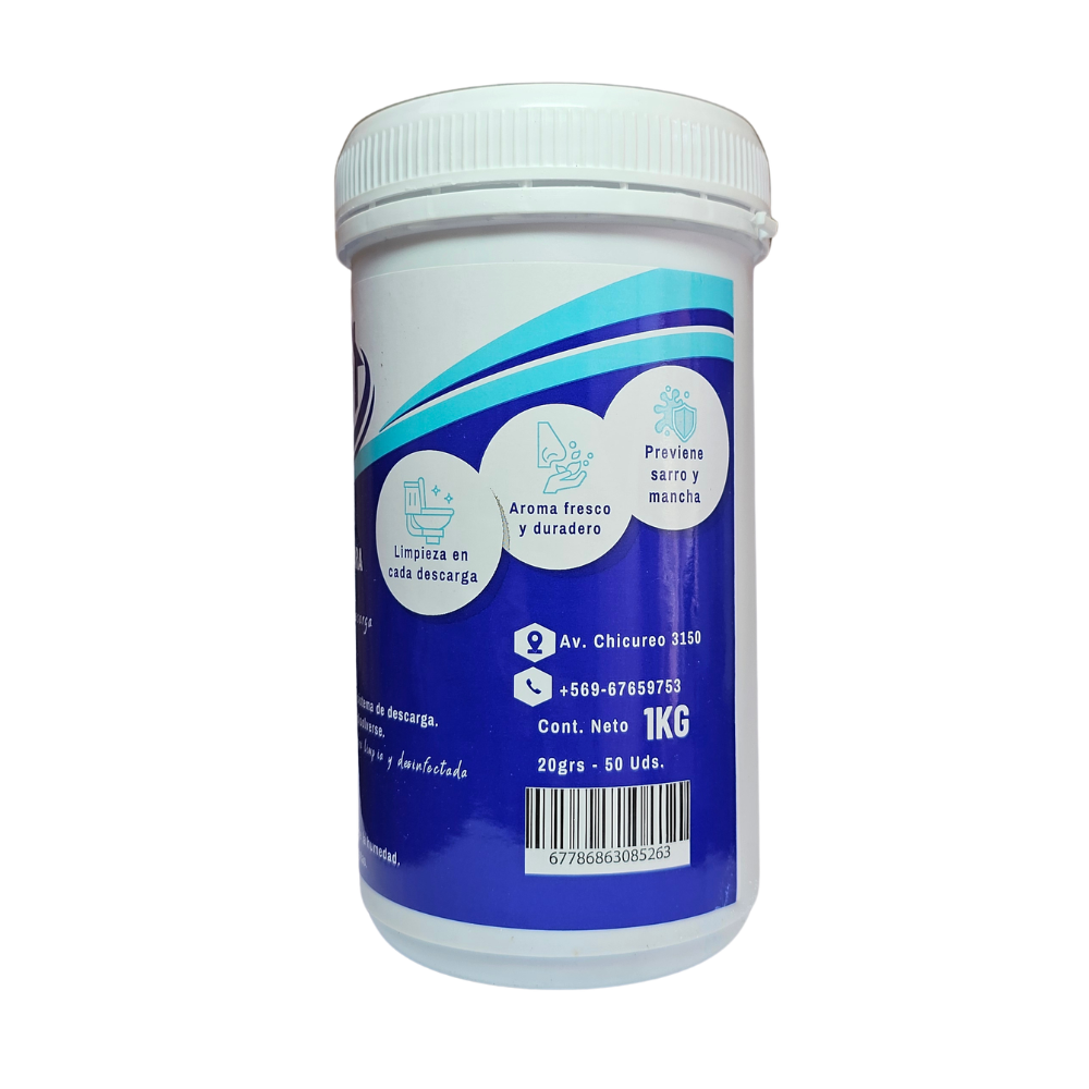 Pastillas De Cloro Para Inodoro Blanca 20g 50u 1k Vapohouse