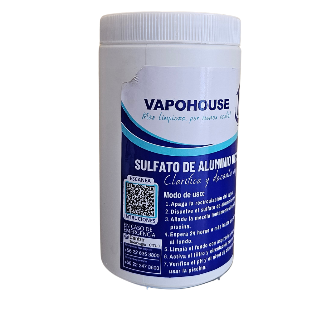 Sulfato De Aluminio Decantador Para Piscina 1Kg Vapohouse