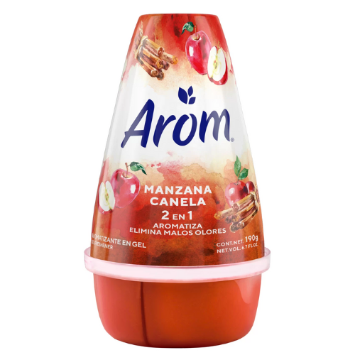 Aromatizante Ambiental En Cono Gel Manzana Canela 2 En 1 Arom