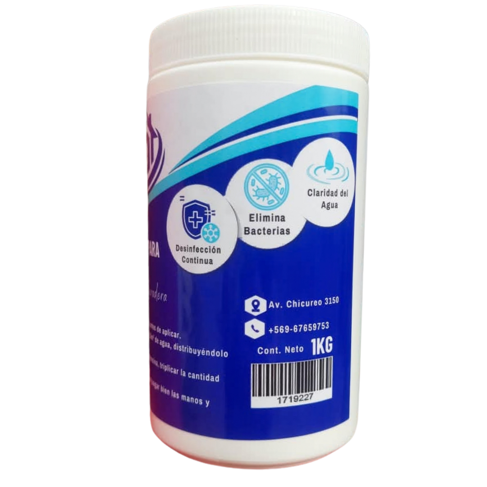 Cloro Granulado para Piscina 60% · 1kg · Vapohouse