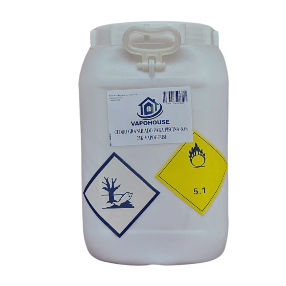 Cloro Granulado Para Piscina 60% 25k Vapohouse