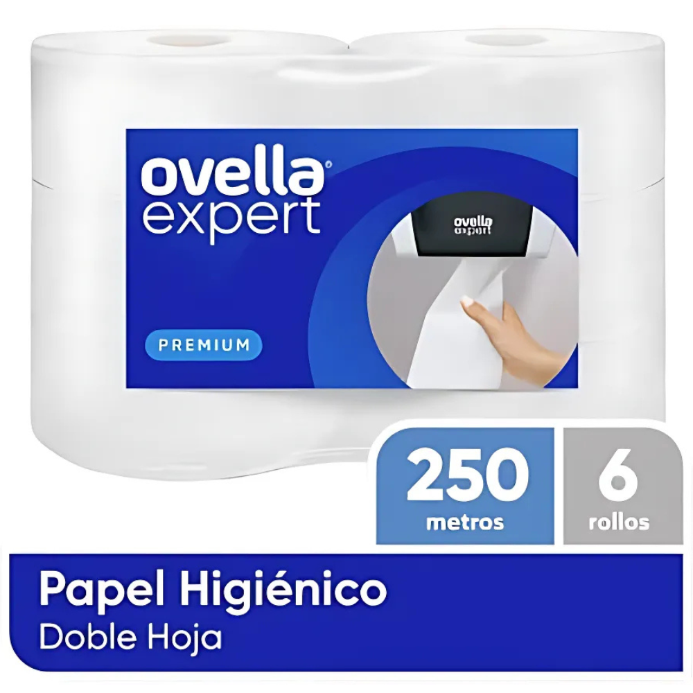 Papel Higiénico Doble Hoja 250m 250m 6 Rollos Ovella
