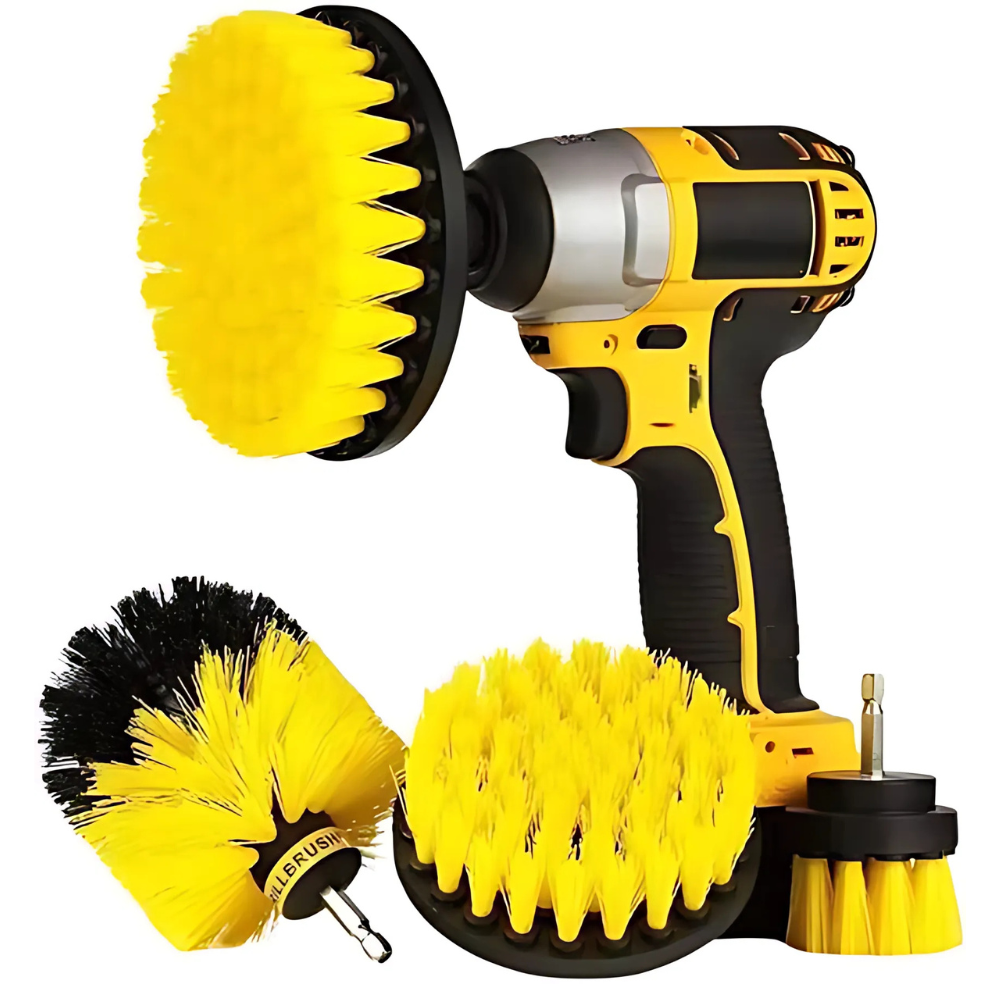 Cepillo Para Taladro Amarilo 4u Vapohouse