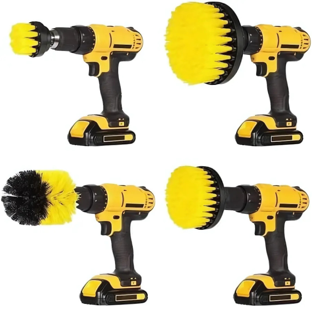 Cepillo Para Taladro Amarilo 4u Vapohouse