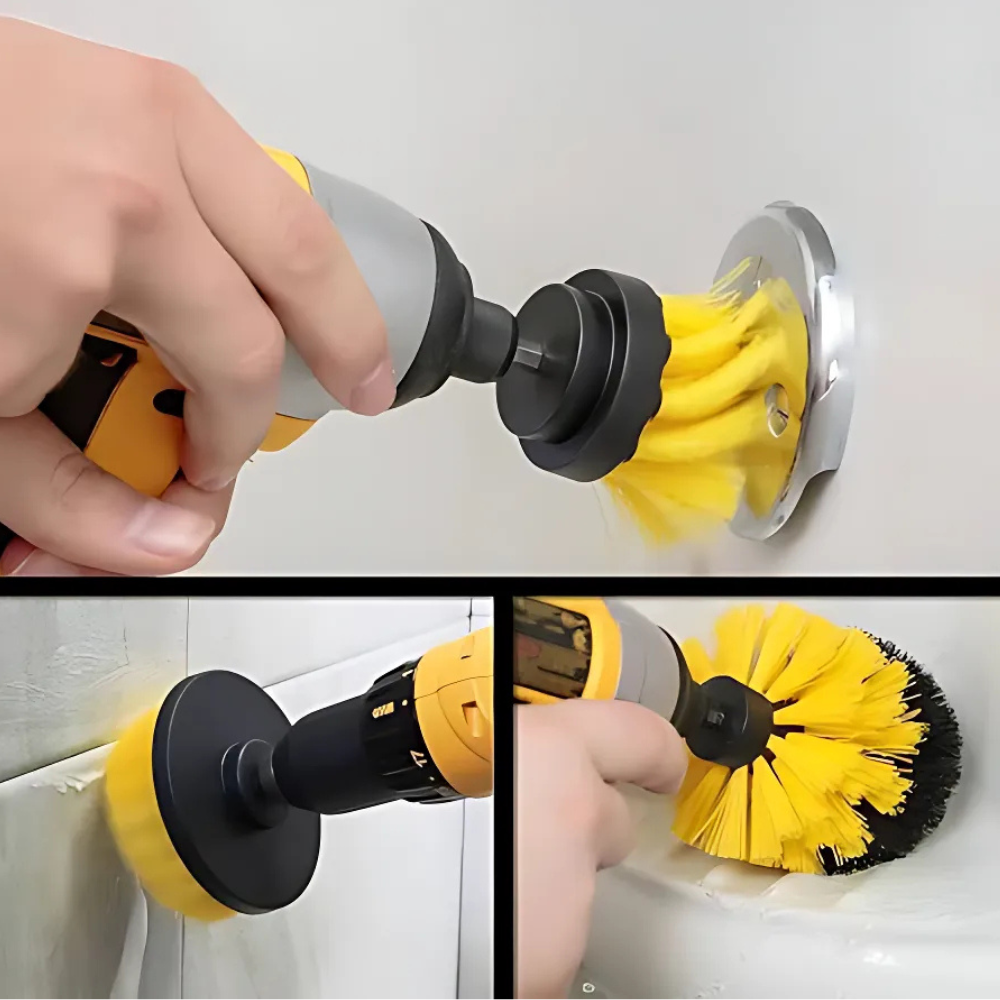 Cepillo Para Taladro Amarilo 4u Vapohouse