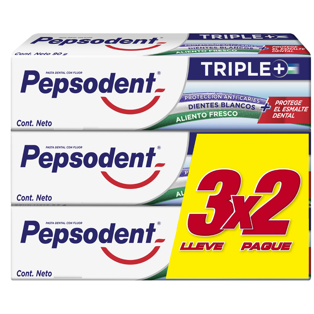 Pasta Dental Triple Mas 3x2 (130g) Pepsodent