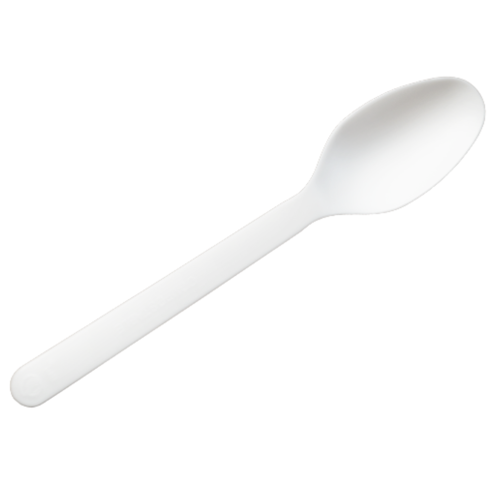Cuchara Blanca Sopa Plastica Pla Desechable 100u 17cm Vanni
