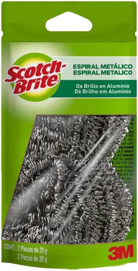 Esponja Acero Inoxidable Espiral 2u Scotch Brite