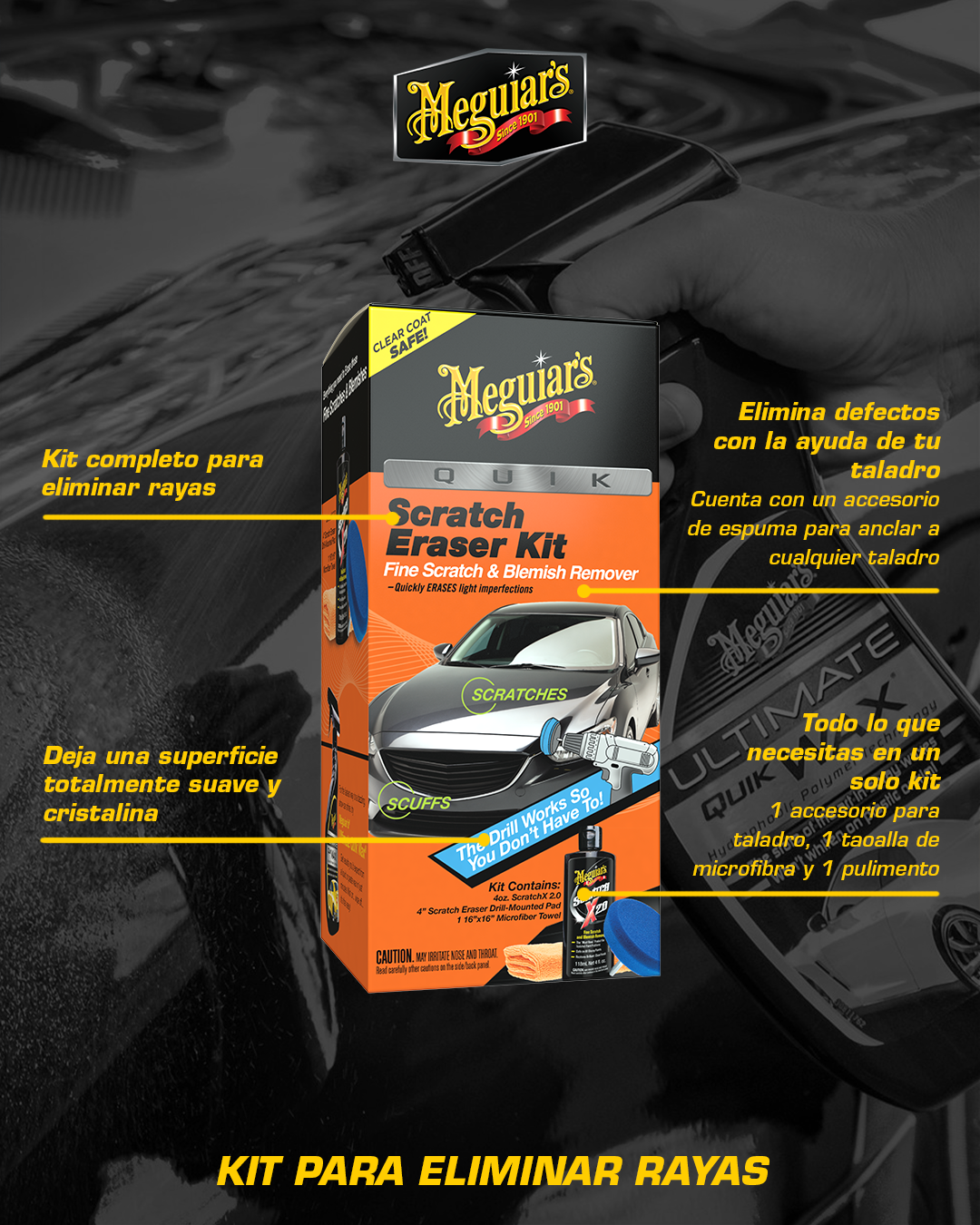 Kit Removedor de Rayones Quick Scratch Eraser Kit · Meguiar's (G190200)