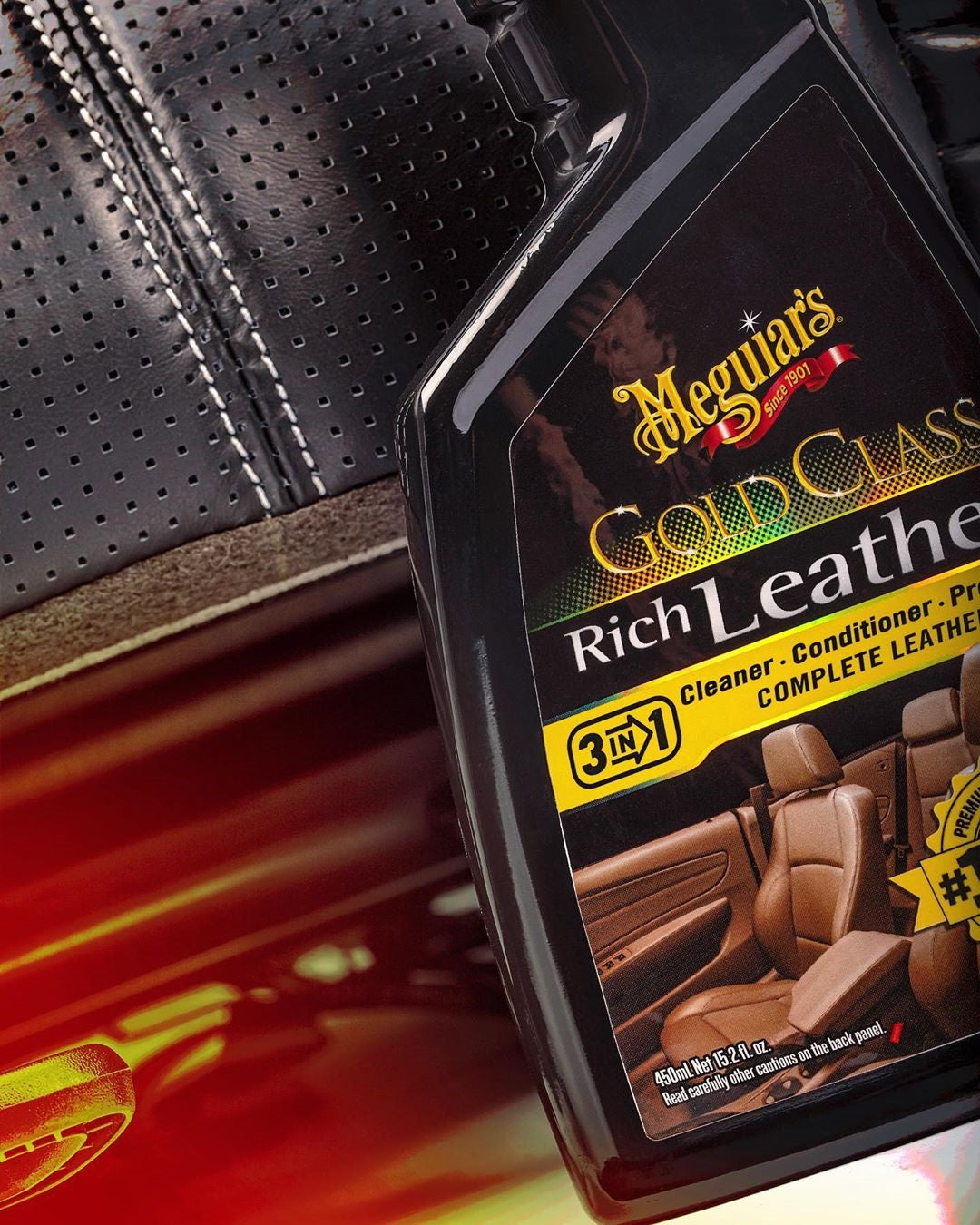 Limpiador de Cueros Gold Class Rich Leather Spray 473ml · Meguiar's (G10916ES)