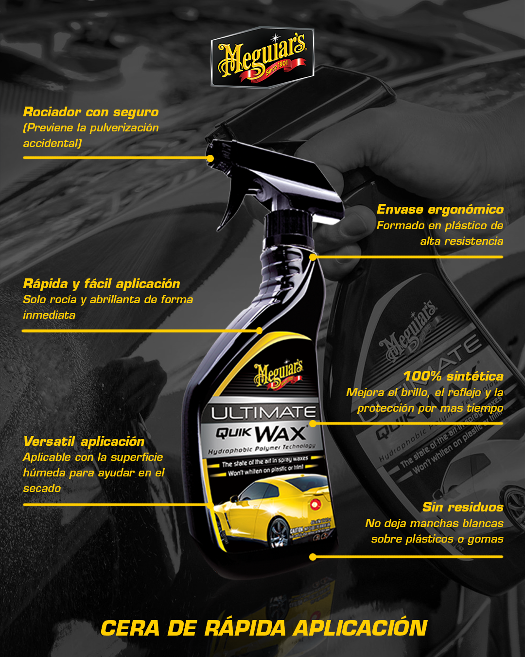 Cera Para Auto Ultimate Quik Wax 709ml (G200916) Meguiar’s