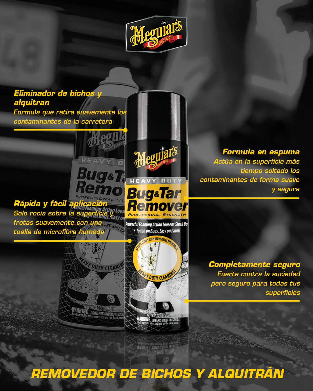 Eliminador Insecto y Alquitrán Bug & Tar Remover 425g (G180515) Meguiar’s