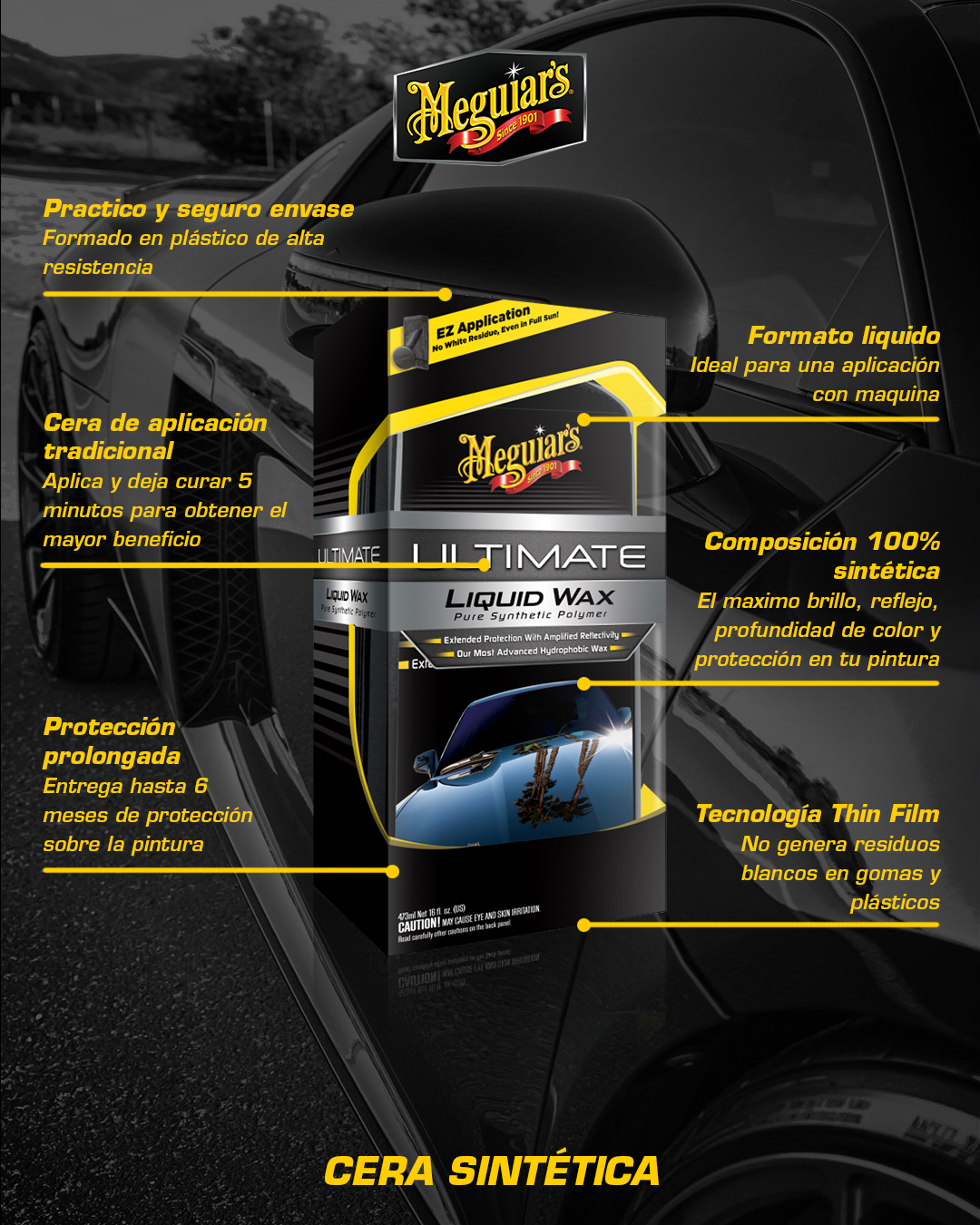 Cera Para Auto Ultimate Liquid Wax 473ml (G210516) Meguiar’s