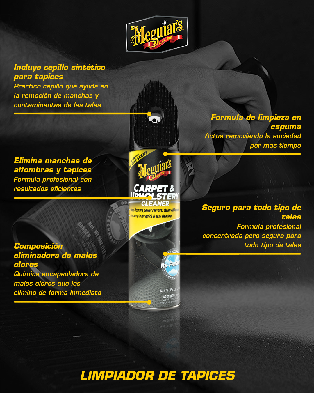 Limpieza Interior Carpe Upholstery Cleaner 539g (G191419) Meguiar’s